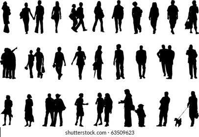 People silhouettes (vector)