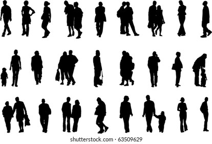 People silhouettes (vector)