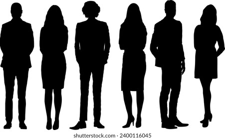 People silhouettes vector set 107