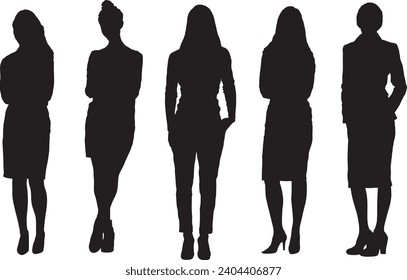 Menschen silhouettes Vektorset 108	