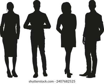 Conjunto de vectores de siluetas de personas 109