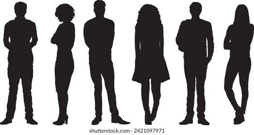 People silhouettes vector set 114