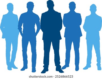 People silhouettes vector set 128