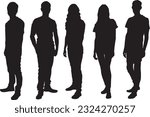 People silhouettes vector set 
illustration