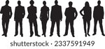 People silhouettes vector set 
illustration