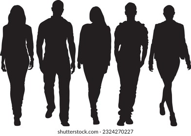 People silhouettes vector set 
illustration