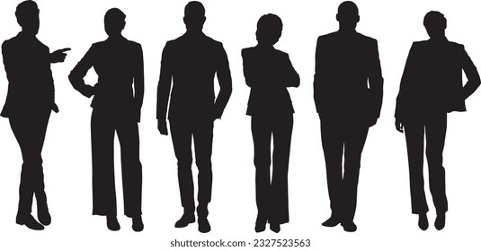 People silhouettes vector set 
illustration