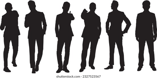 People silhouettes vector set 
illustration