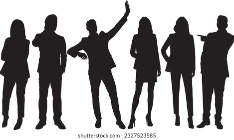 People silhouettes vector set 
illustration
