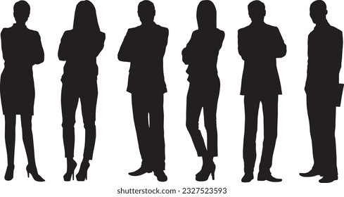 People silhouettes vector set 
illustration