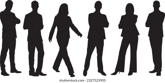 People silhouettes vector set 
illustration