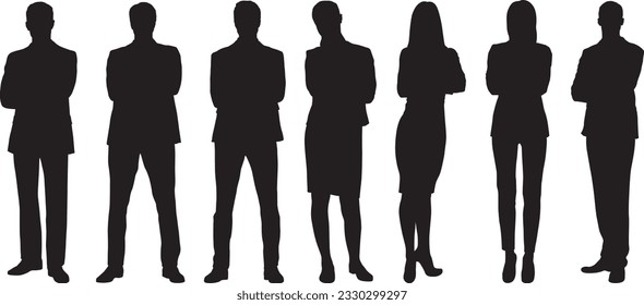 People silhouettes vector set 
illustration