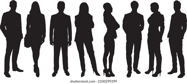 People silhouettes vector set 
illustration