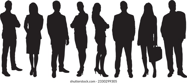 People silhouettes vector set 
illustration