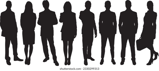 People silhouettes vector set 
illustration