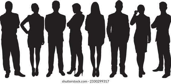 People silhouettes vector set 
illustration