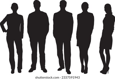People silhouettes vector set 
illustration