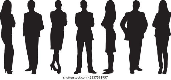 People silhouettes vector set 
illustration