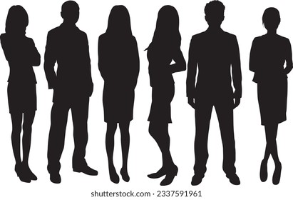 People silhouettes vector set 
illustration