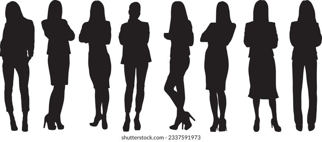 People silhouettes vector set 
illustration