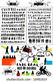 People silhouettes -vector silhouette