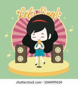 People Singing Illustration