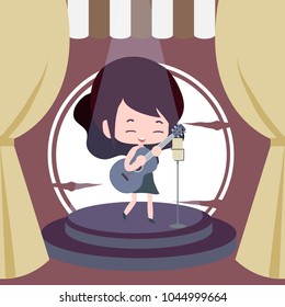 People Singing Illustration