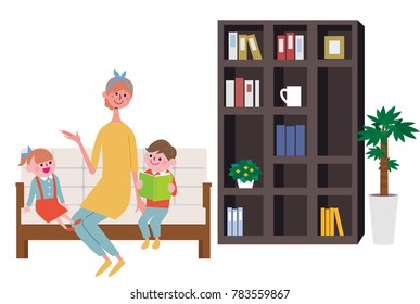 People sitting on the sofa