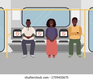 Cartoon Subway Underground Train Car Interior Stock Vector (Royalty ...