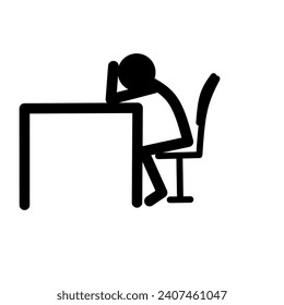 personas sentadas a la mesa concepto de frustración o agotamiento