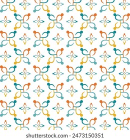 Personas hábil moda multicolor patrón repetido diseño de Ilustración vectorial