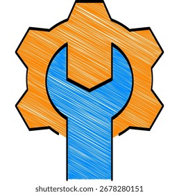 Personas Habilidades estilo garabato Icono