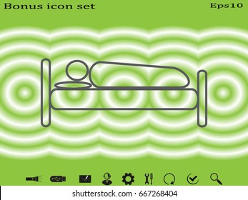 people sleep, bed, icon, vector illustration eps10