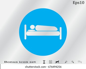 people sleep, bed, icon, vector illustration eps10