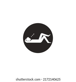people sleeping or relaxing icon. vector illustration simple design