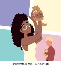 people small pets cute dog cat