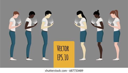 people and smart phone