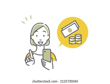 personas con smartphones, ilustraciones simples y amigables