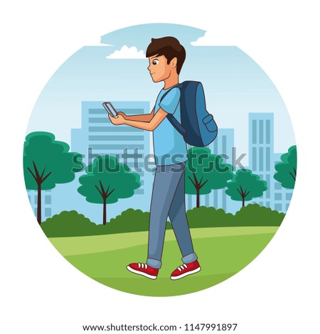 People and smartphone