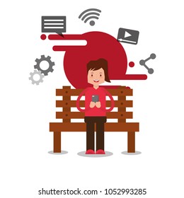 people smartphone device