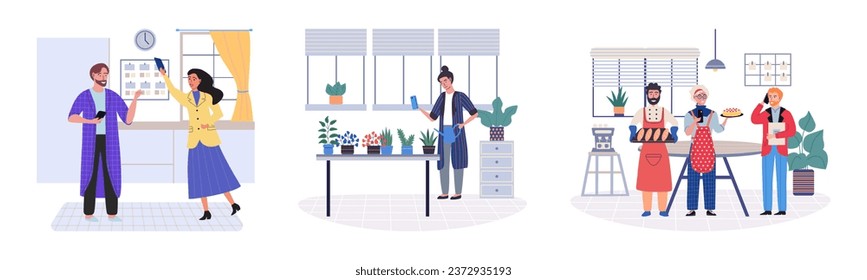 People with smartphone. Vector illustration. Cellphones have transformed way people communicate and interact in society The rapid advancement technology has made smartphones indispensable device