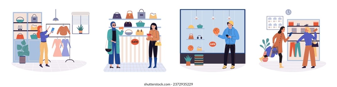 People with smartphone. Vector illustration. Smartphones have become integral part peoples lives, facilitating communication The smartphone serves as powerful tool for people to connect and engage
