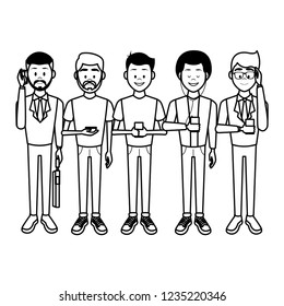 People with smartphones