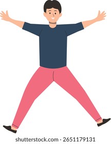 People with Smile Expression. World Smile Day. Flat Cartoon Vector Character