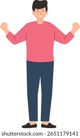 People with Smile Expression. World Smile Day. Flat Cartoon Vector Character