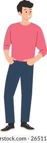People with Smile Expression. World Smile Day. Flat Cartoon Vector Character