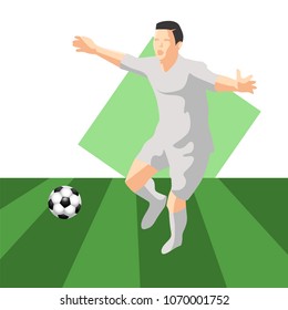 People Soccer characters with ball