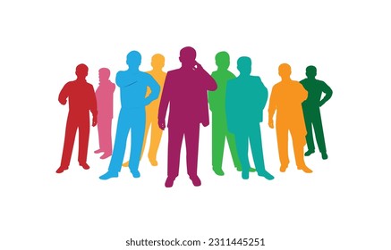 people social media interaction, different culture people communication, abstract flat vector