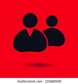 People or social sign icon. 