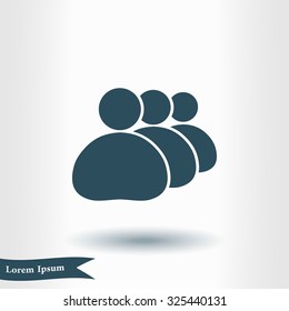 People or social sign icon. 